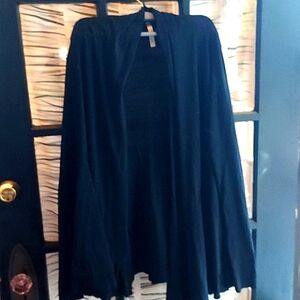 Fluxus designer brand XL Black flowy light knit cardigan